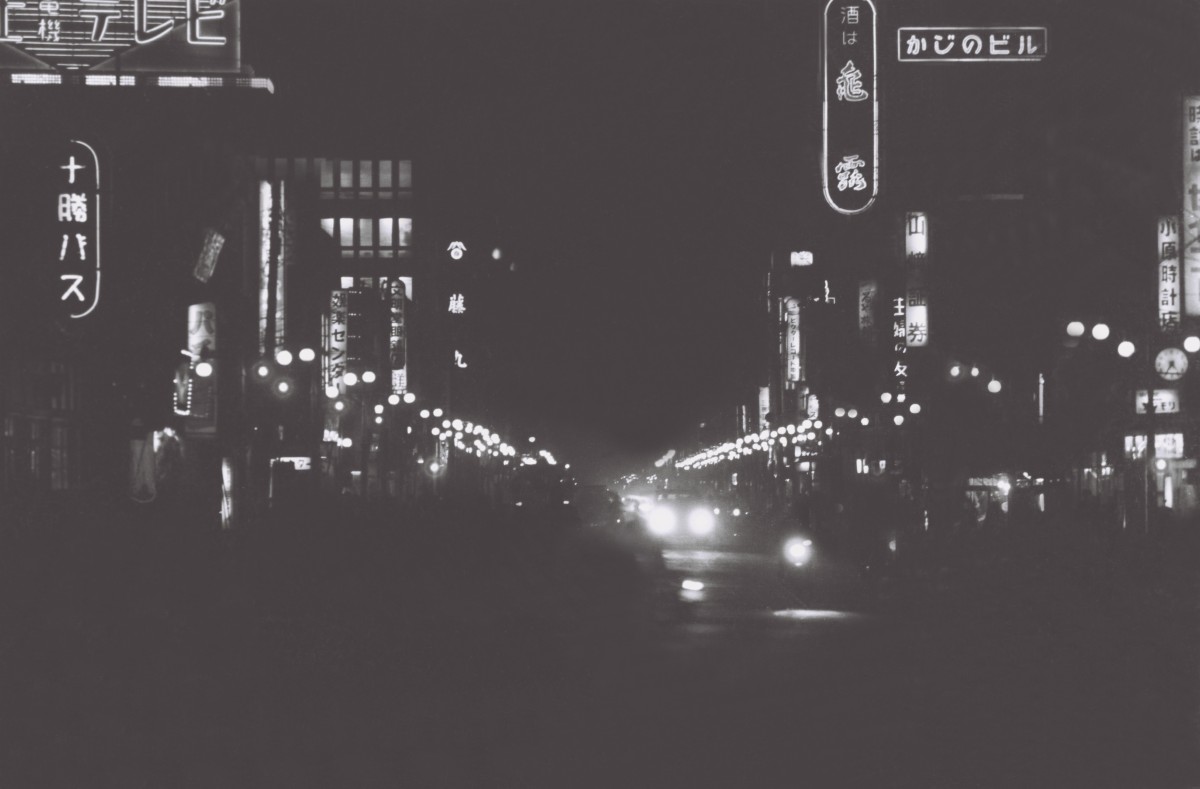 昭和40年代 夜の西2条通り